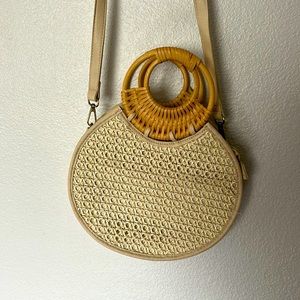 anthropologie straw purse